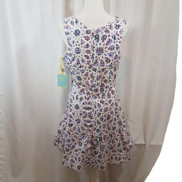 CeCe April Ultra White Cutout Dress 12 NWT - Picture 4 of 16